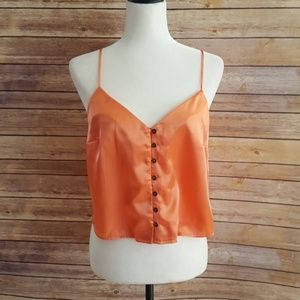 Mimi Chica Antelope Satin Crop Top